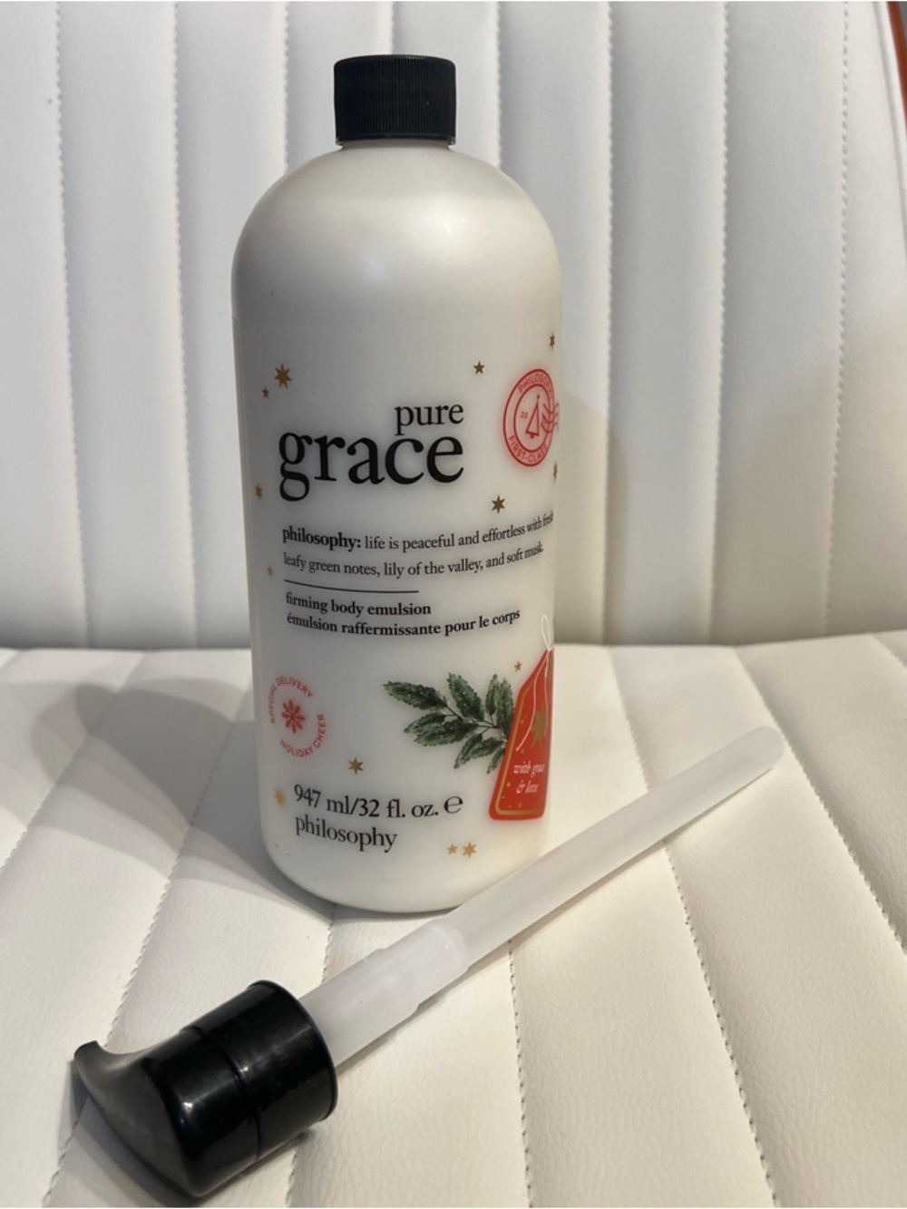 Philosophy pure Grace Firming Body Emulsion - White 32 fl ox with Pump